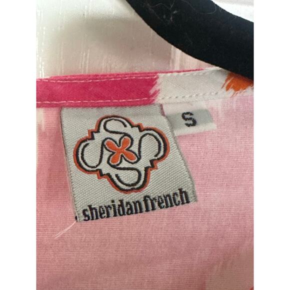 Sheridan French Embellished Short Sleeve Crew Neck Tiered Mini Dress Pink Small - Picture 5 of 9